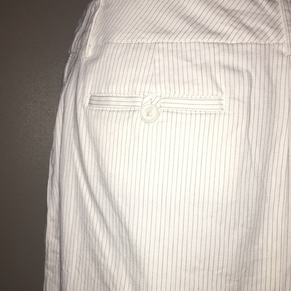 White/Brown Pin Stripe Skirt - Picture 6 of 8